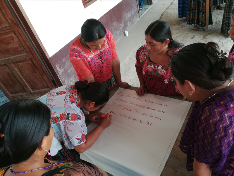 Workshop maya q'eqchi' women about water, Guatemala, 2017, ©LViaene